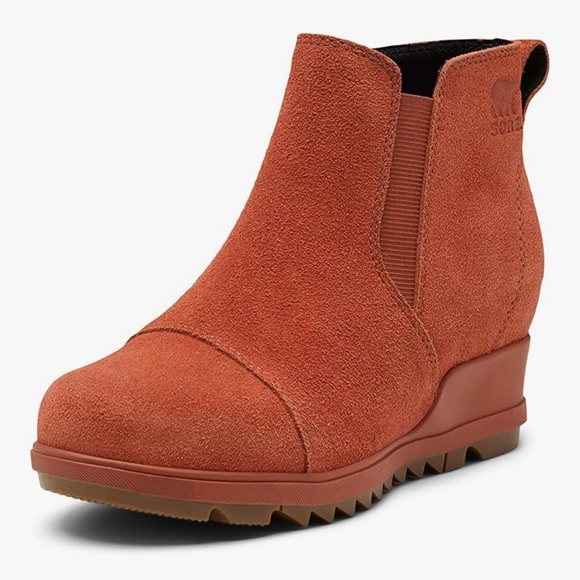 Sorel Women's Evie Pull-On Booties 9.5 Waterproof Suede Leather Wedge Ankle - Picture 1 of 13